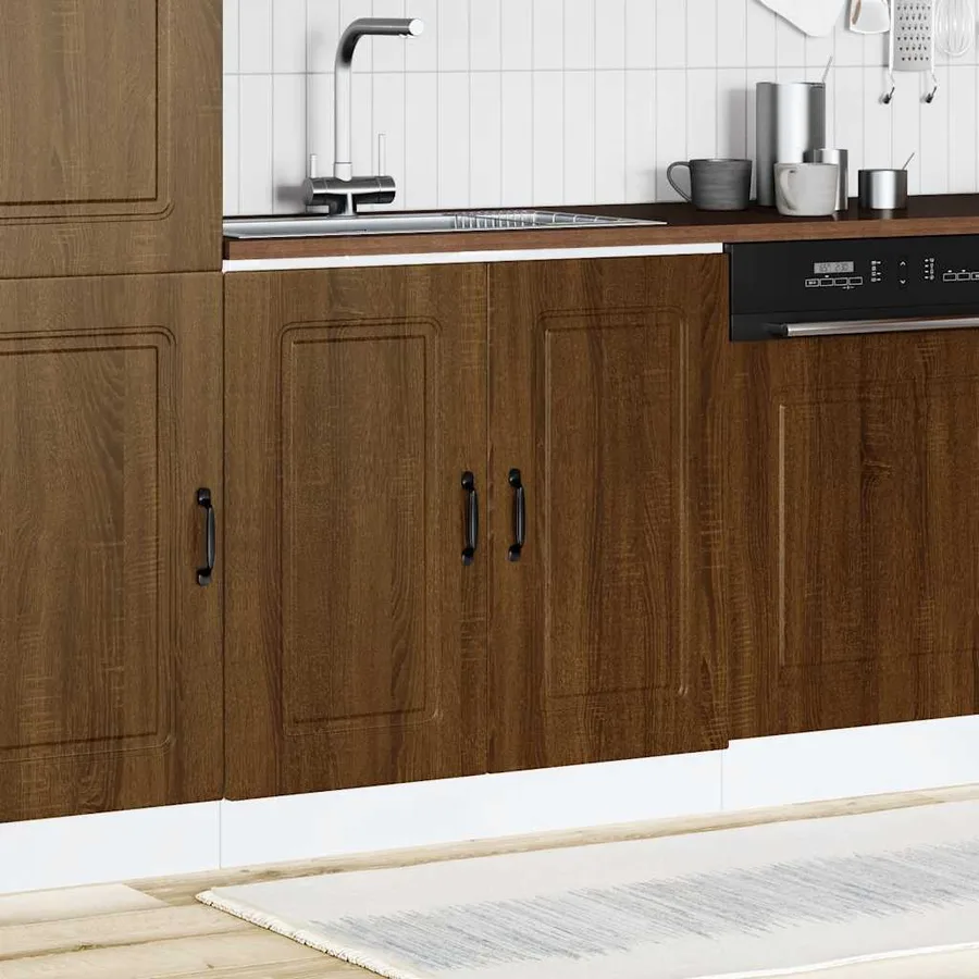 Meuble bas pour évier Kalmar chêne artisanal bois ingénierie - 3