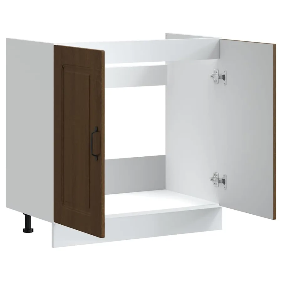 Meuble bas pour évier Kalmar chêne artisanal bois ingénierie - 5