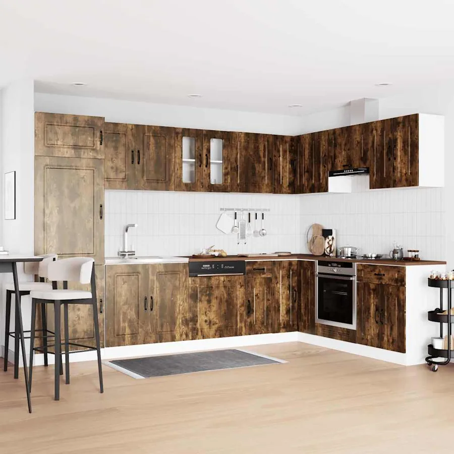 Armoire de cuisine Kalmar 2 pcs Marron 80 x 46 x 81.5 cm