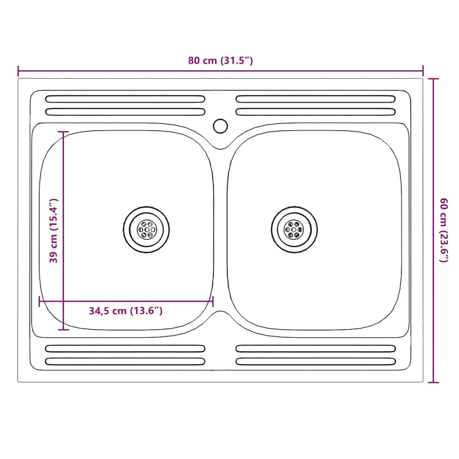 Armoire de cuisine Kalmar 2 pcs Marron 80 x 46 x 81.5 cm - 11