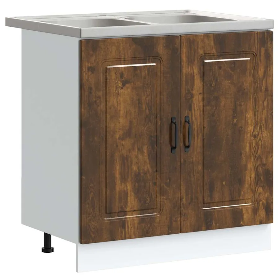 Armoire de cuisine Kalmar 2 pcs Marron 80 x 46 x 81.5 cm - 2