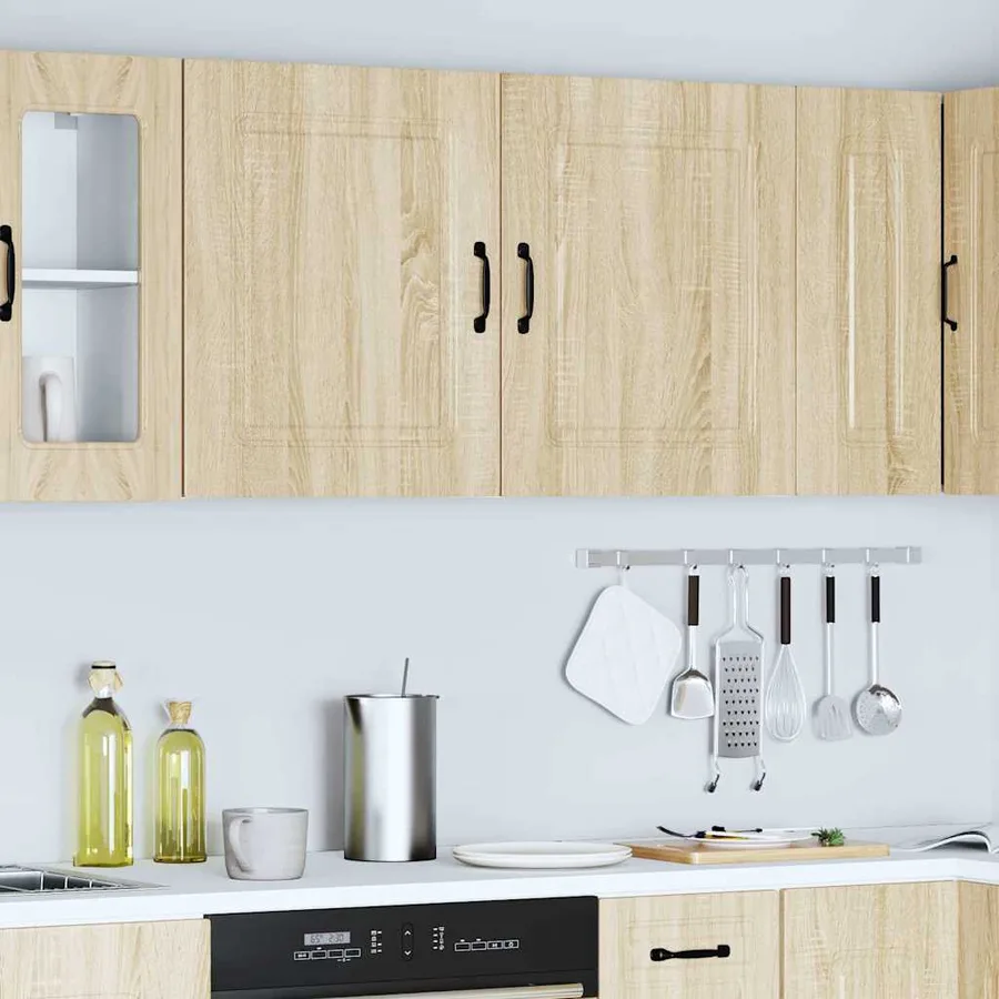 Armoires murales de cuisine 2 pcs Kalmar en chêne Sonoma bois d'ingénierie - 3