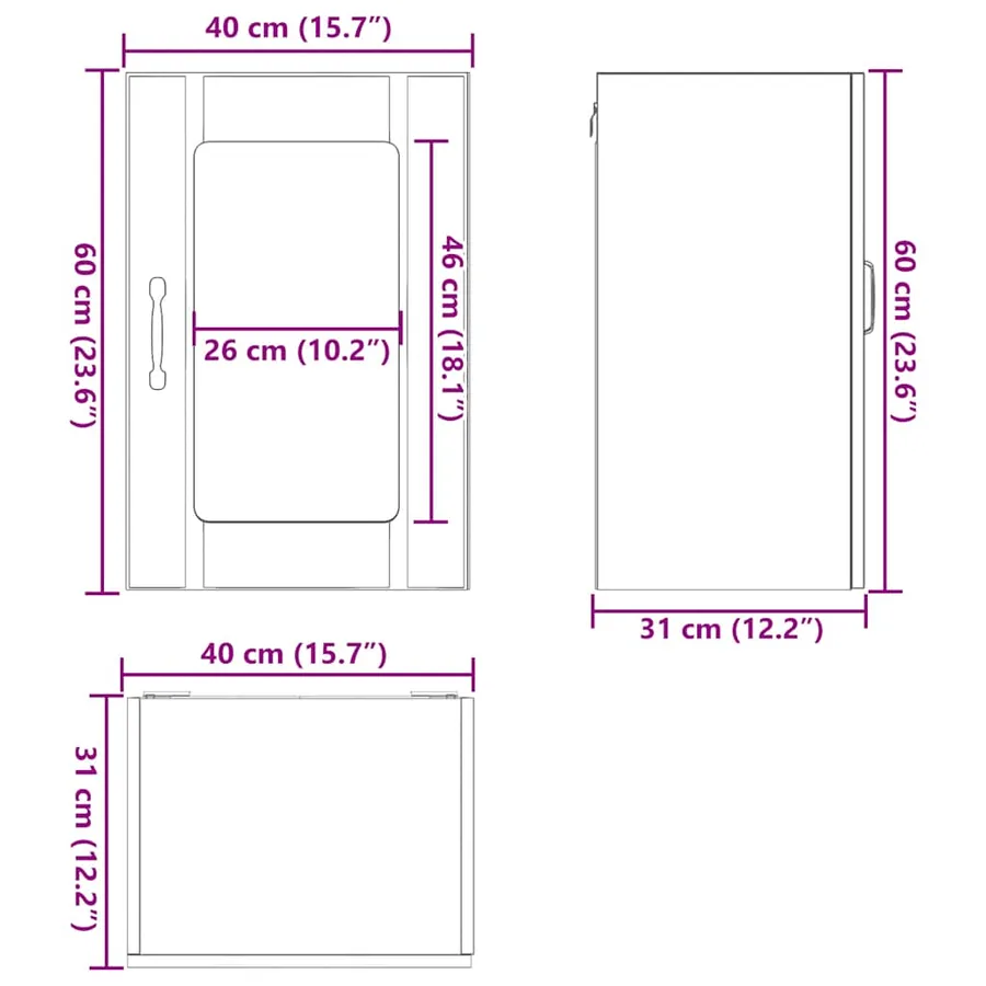 Armoire murale de cuisine avec porte en verre Lucca blanc - 13