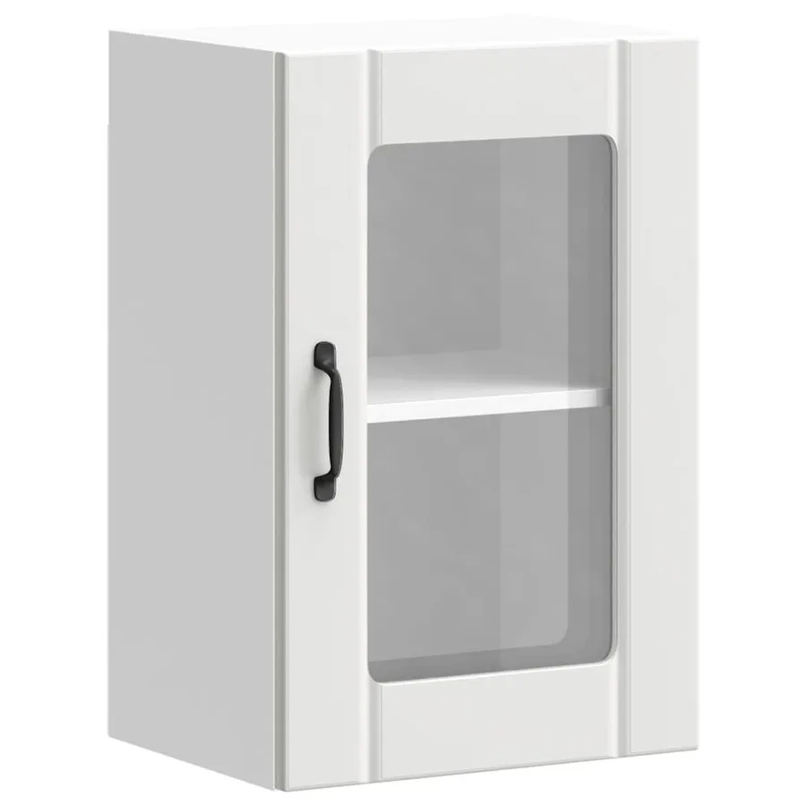 Armoire murale de cuisine avec porte en verre Lucca blanc - 2