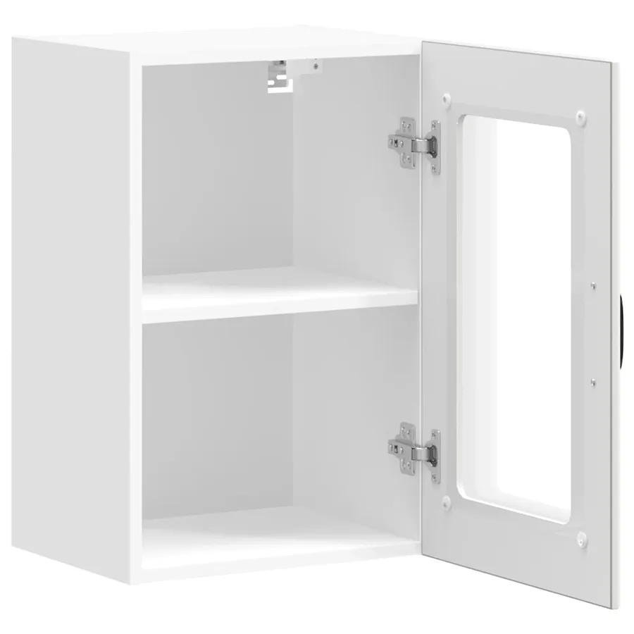 Armoire murale de cuisine avec porte en verre Lucca blanc - 7