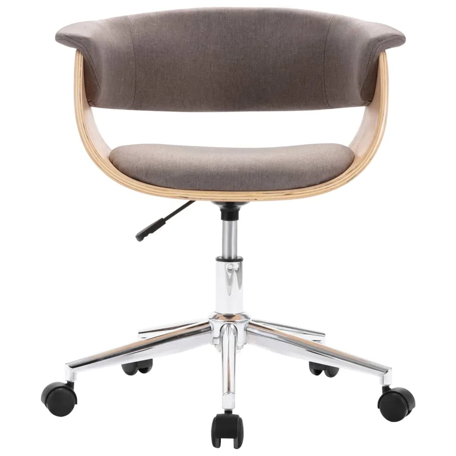Chaises pivotantes à manger lot de 2 taupe tissu - 3