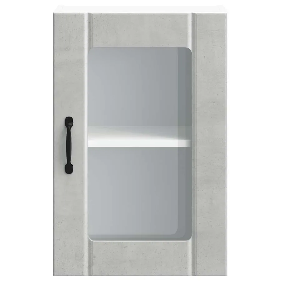 Armoire murale de cuisine avec porte en verre Lucca gris béton - 6