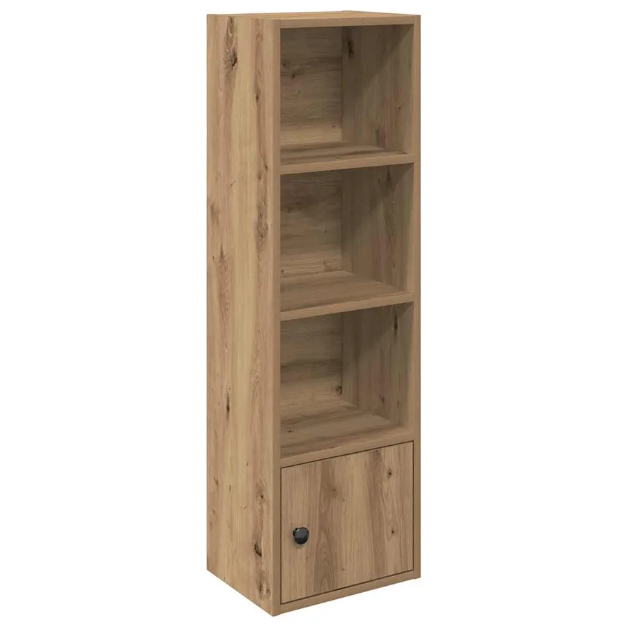 Bibliothèque chêne artisanal 31x24x102 cm bois d'ingénierie - 2