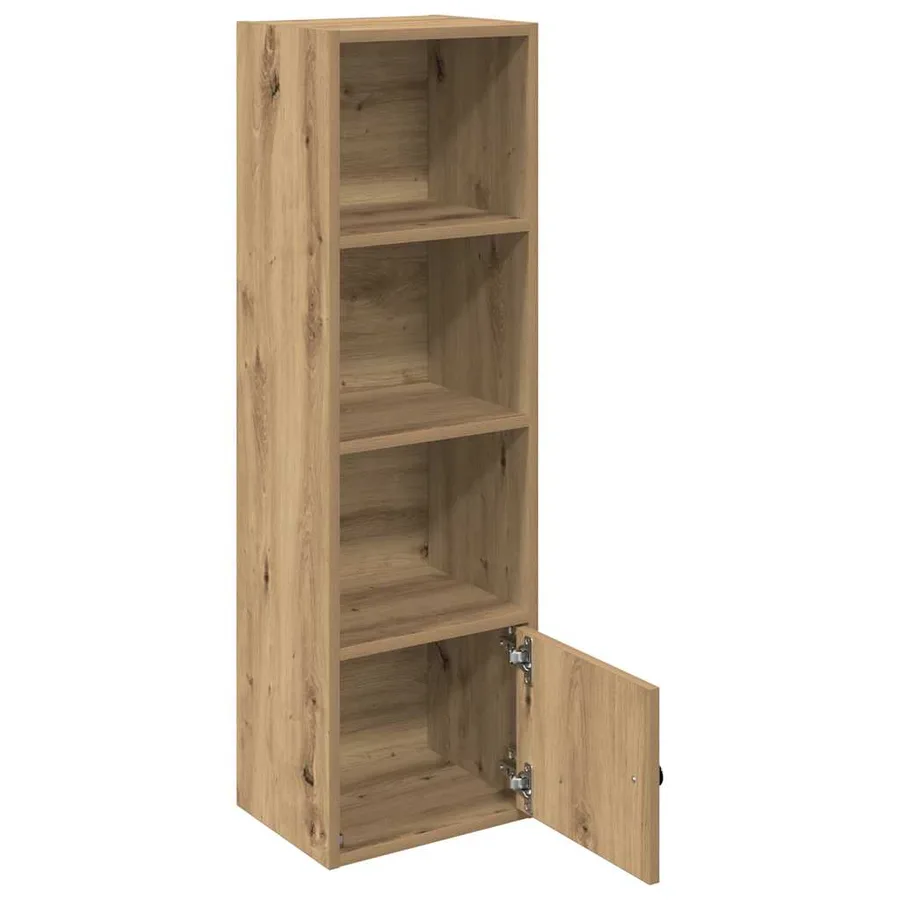 Bibliothèque chêne artisanal 31x24x102 cm bois d'ingénierie - 4