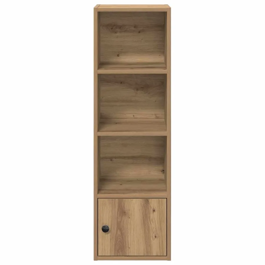 Bibliothèque chêne artisanal 31x24x102 cm bois d'ingénierie - 5