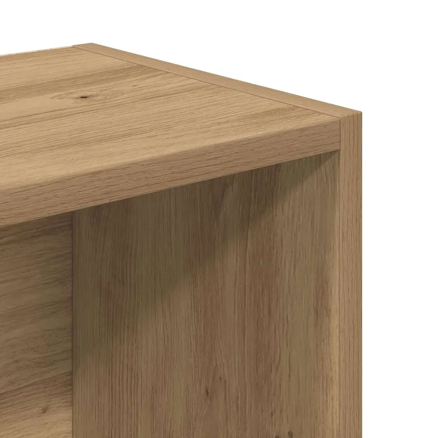 Bibliothèque chêne artisanal 31x24x102 cm bois d'ingénierie - 9