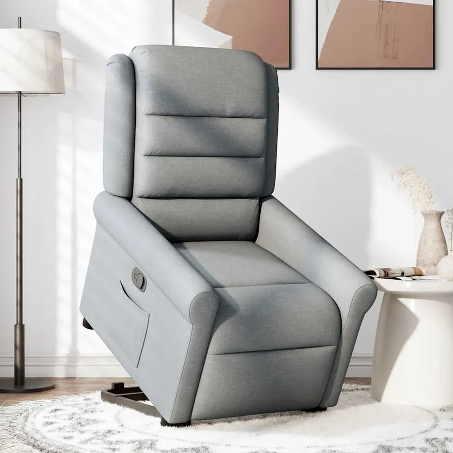 Fauteuil inclinable Gris clair Tissu - 3