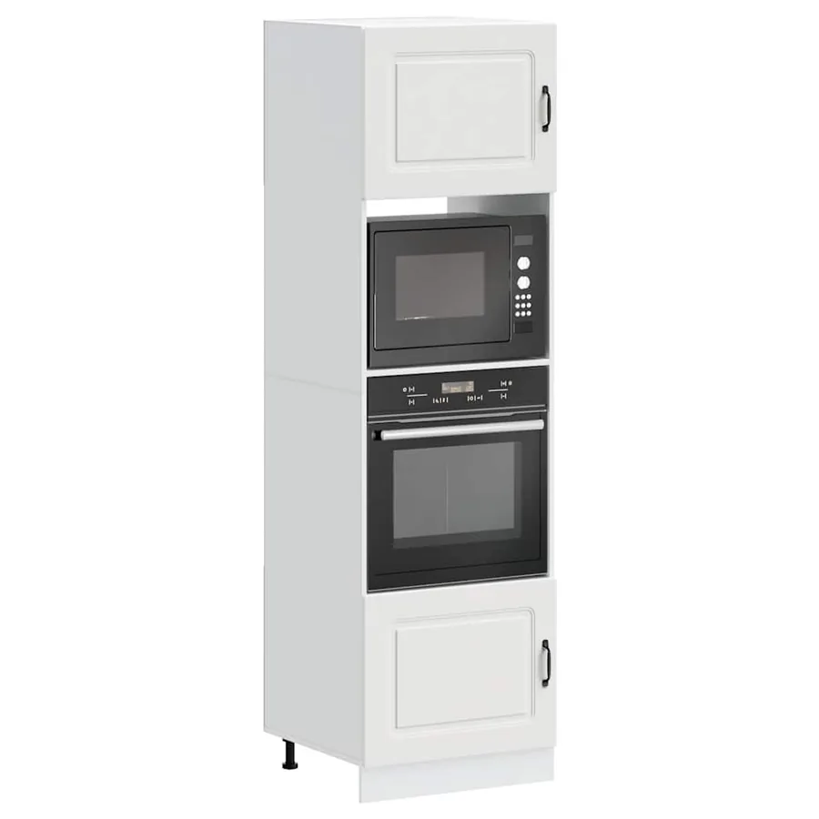 Armoires de four 2 pcs Kalmar blanc bois d'ingénierie