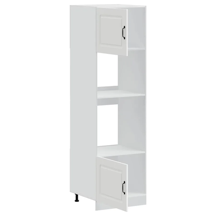 Armoires de four 2 pcs Kalmar blanc bois d'ingénierie - 5