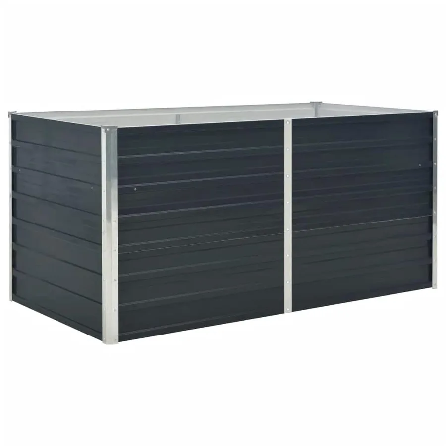 Jardinière surélevée Anthracite 160x80x77 cm Acier galvanisé - 2
