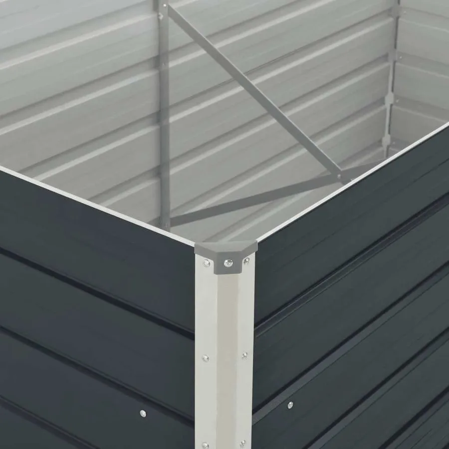 Jardinière surélevée Anthracite 160x80x77 cm Acier galvanisé - 6