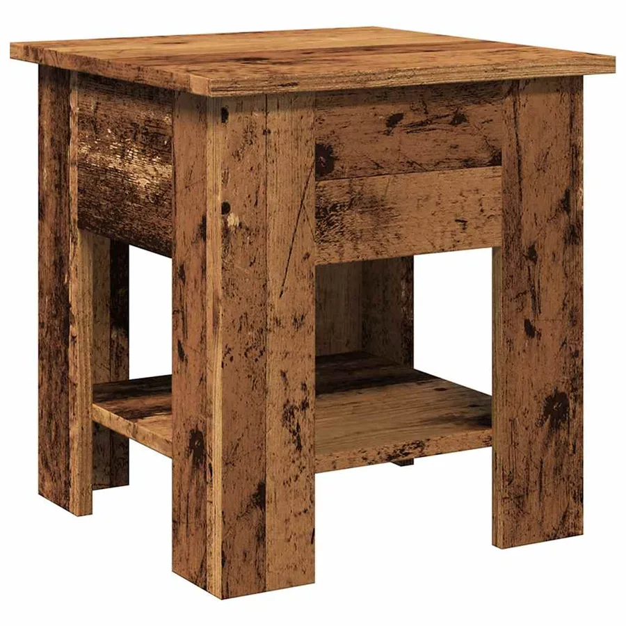 Table basse vieux bois 40x40x42 cm bois d'ingénierie - 2