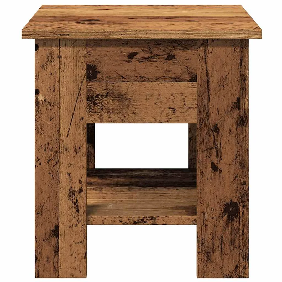 Table basse vieux bois 40x40x42 cm bois d'ingénierie - 4