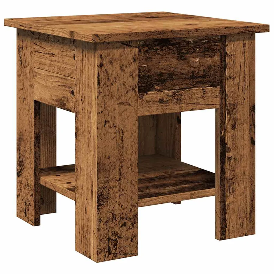 Table basse vieux bois 40x40x42 cm bois d'ingénierie - 5