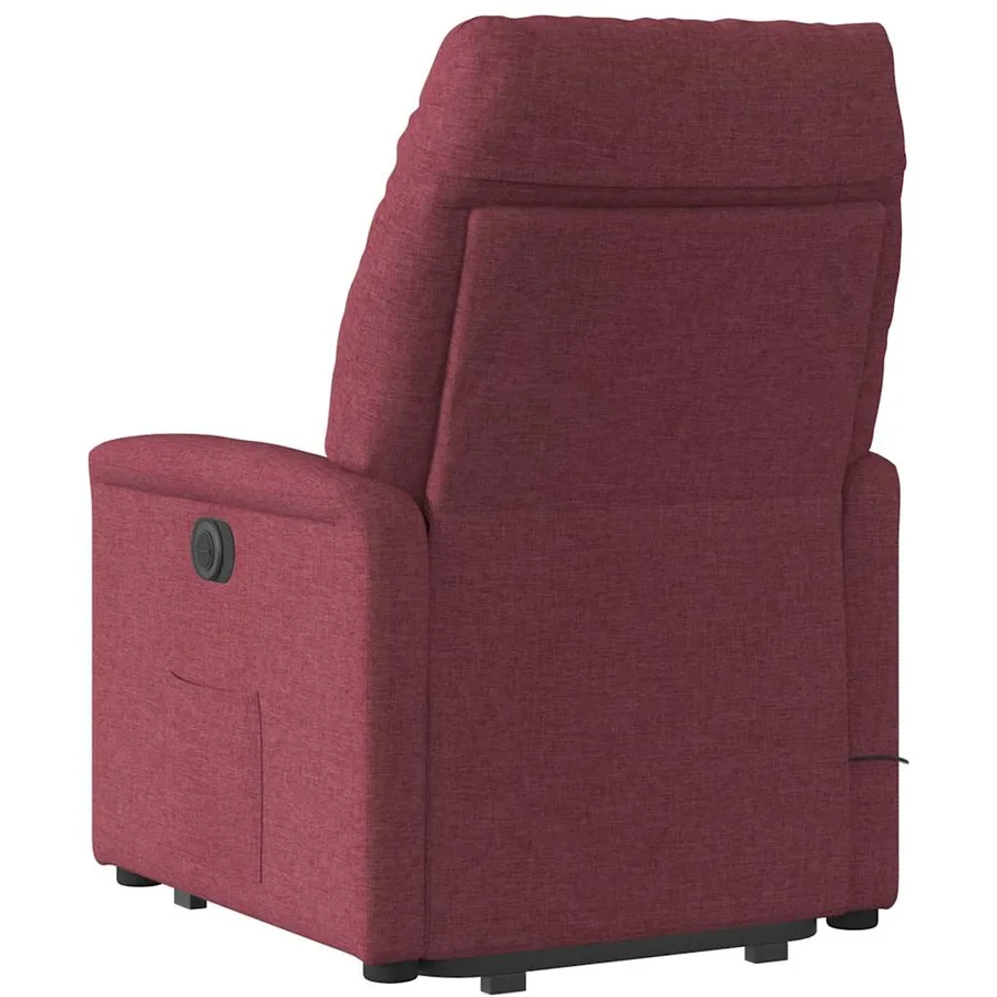 Fauteuil inclinable de massage électrique Rouge bordeaux Tissu - 5