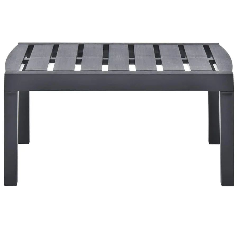 Table de jardin Anthracite 78x55x38 cm Plastique - 2