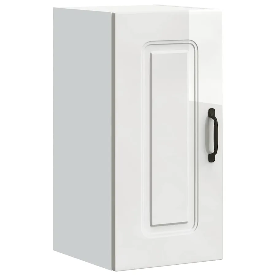 Armoire murale de cuisine Kalmar blanc brillant bois ingénierie - 2