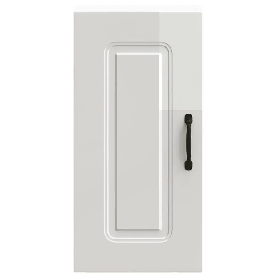 Armoire murale de cuisine Kalmar blanc brillant bois ingénierie - 4