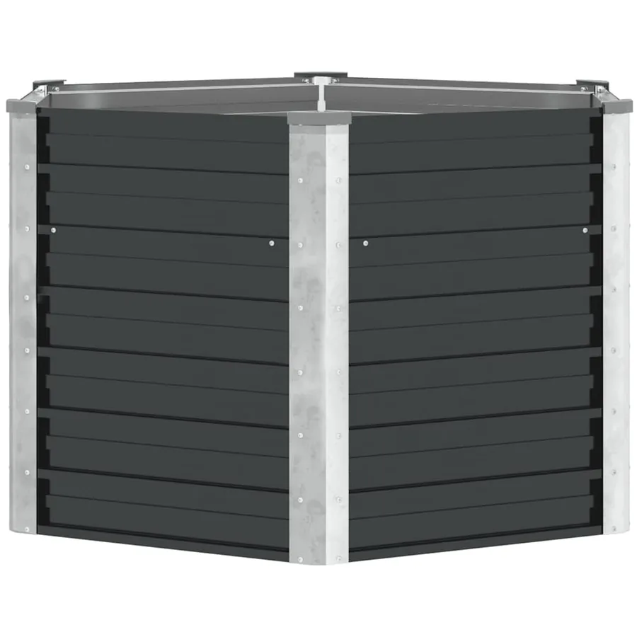 Lit surélevé de jardin Anthracite 129x129x77 cm Acier galvanisé
