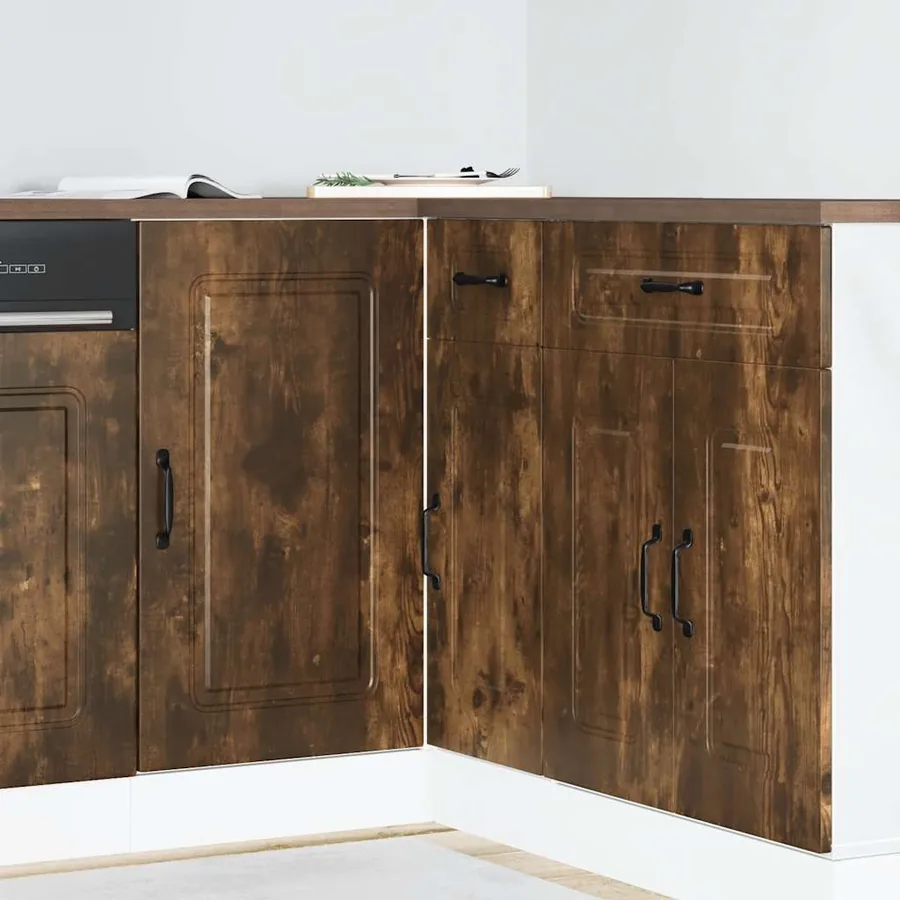 Armoire de cuisine Kalmar chêne fumé bois d'ingénierie