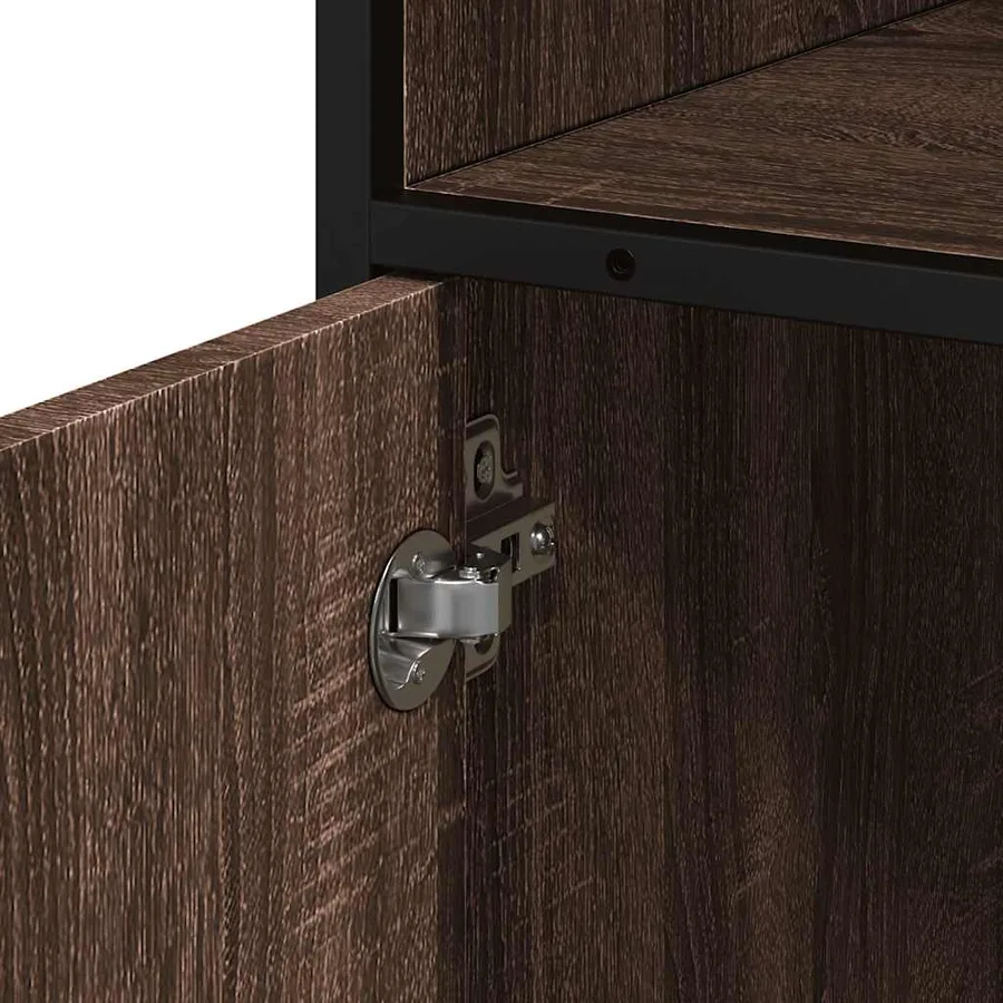 Armoire de bain chêne marron 35x37,5x100 cm bois d'ingénierie - 10