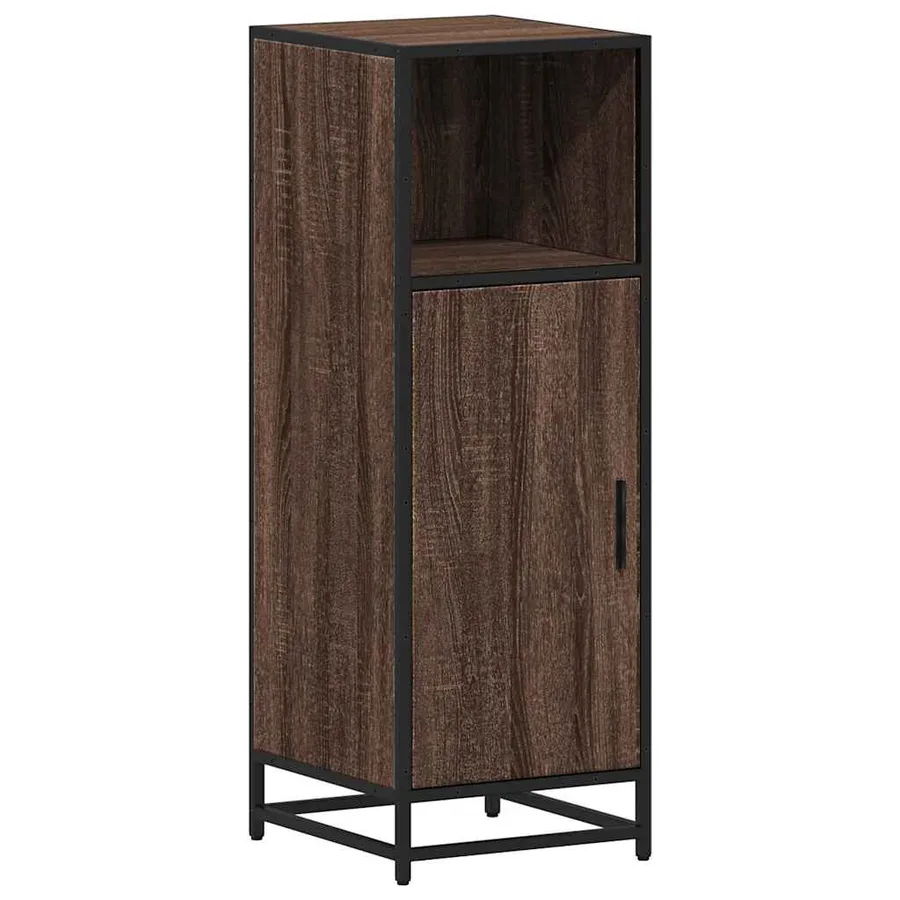Armoire de bain chêne marron 35x37,5x100 cm bois d'ingénierie - 2