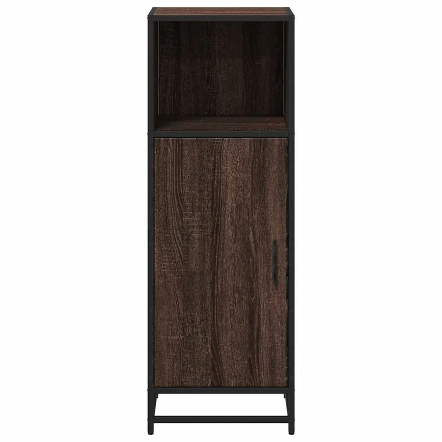 Armoire de bain chêne marron 35x37,5x100 cm bois d'ingénierie - 5