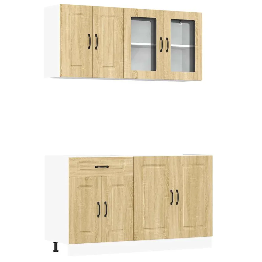 Ensemble d'armoires de cuisine 4 pcs Kalmar bois d'ingénierie - 2