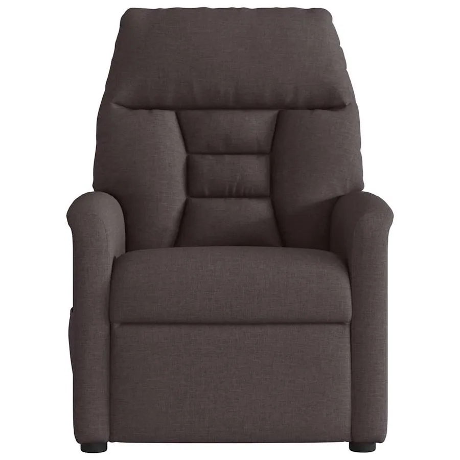 Fauteuil de massage inclinable Marron foncé Tissu - 3