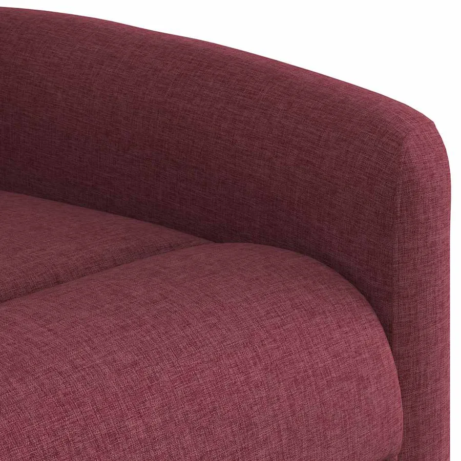 Fauteuil inclinable rouge bordeaux tissu - 11