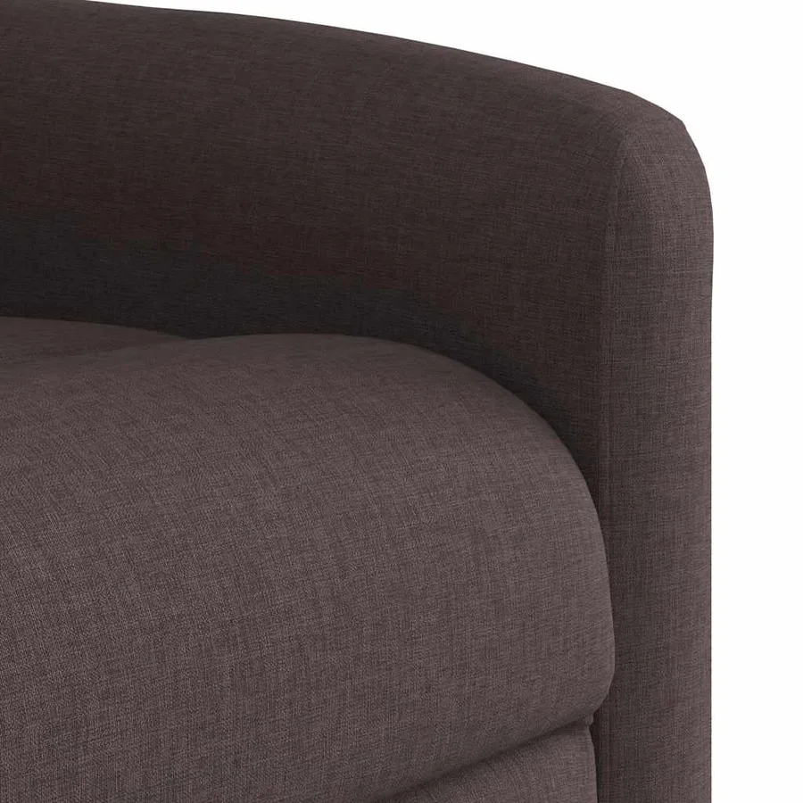 Fauteuil inclinable de massage électrique Marron foncé Tissu - 12
