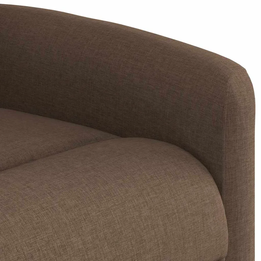 Fauteuil inclinable électrique marron tissu - 12