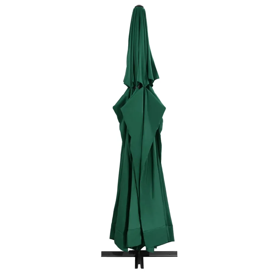 Parasol de jardin avec mât en aluminium 600 cm vert - 3