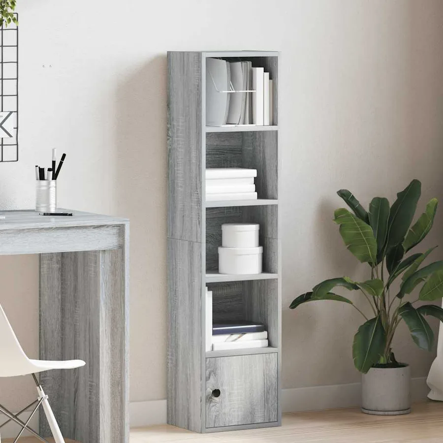 Bibliothèque sonoma gris 31x24x127 cm bois d'ingénierie - 3