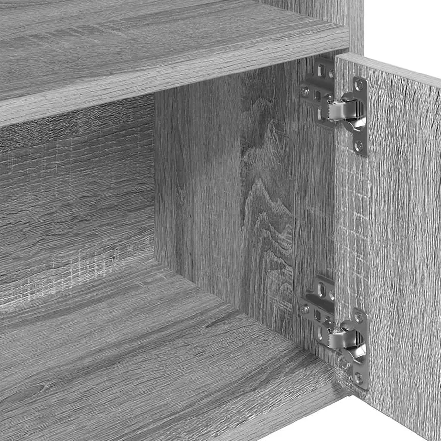 Bibliothèque sonoma gris 31x24x127 cm bois d'ingénierie - 8