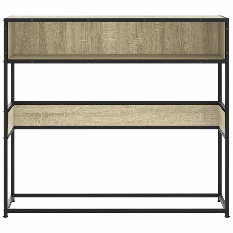 Table console chêne sonoma 90x35x80 cm bois d'ingénierie - 4