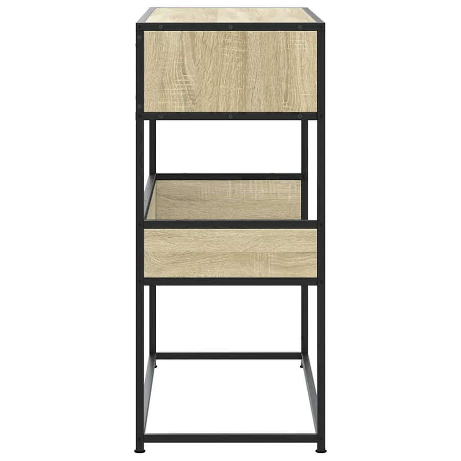 Table console chêne sonoma 90x35x80 cm bois d'ingénierie - 5