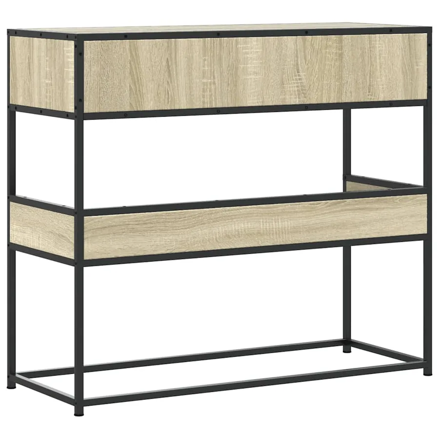 Table console chêne sonoma 90x35x80 cm bois d'ingénierie - 6
