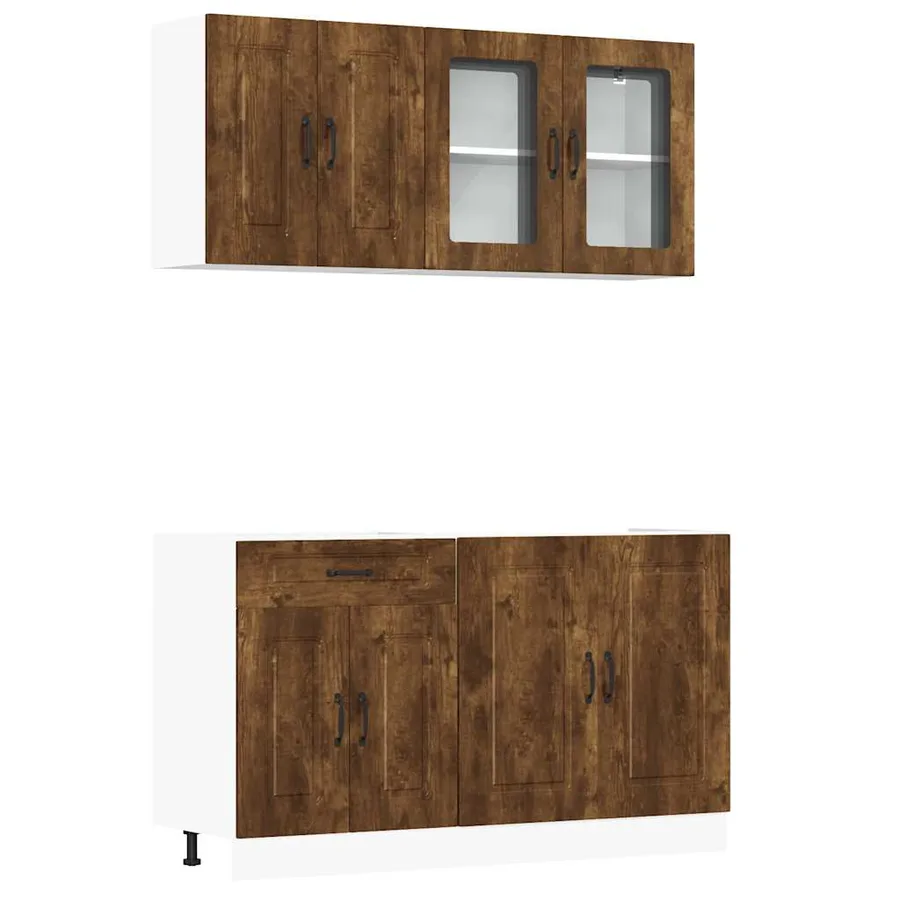 Ensemble d'armoires de cuisine 4 pcs Kalmar bois d'ingénierie - 2
