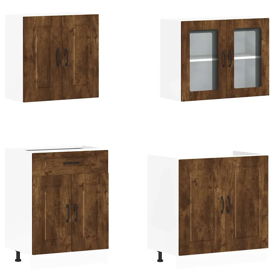Ensemble d'armoires de cuisine 4 pcs Kalmar bois d'ingénierie - 4