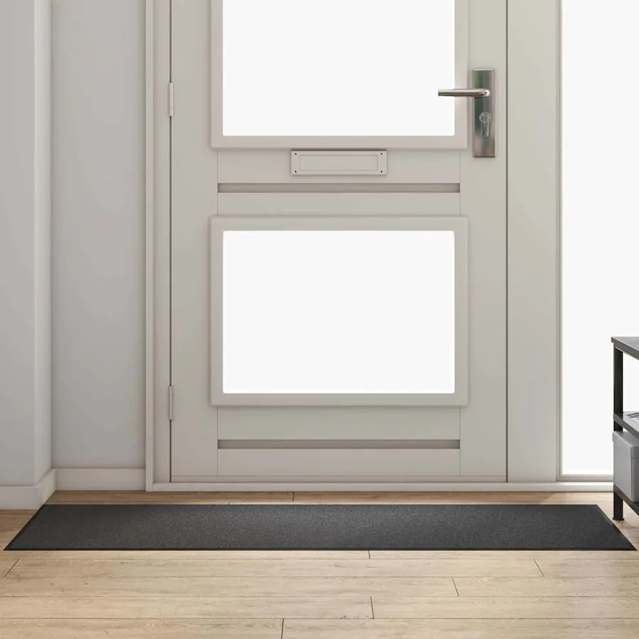 Tapis d'entrée Anthracite et noir 60 x 180 cm 100% Polyamide