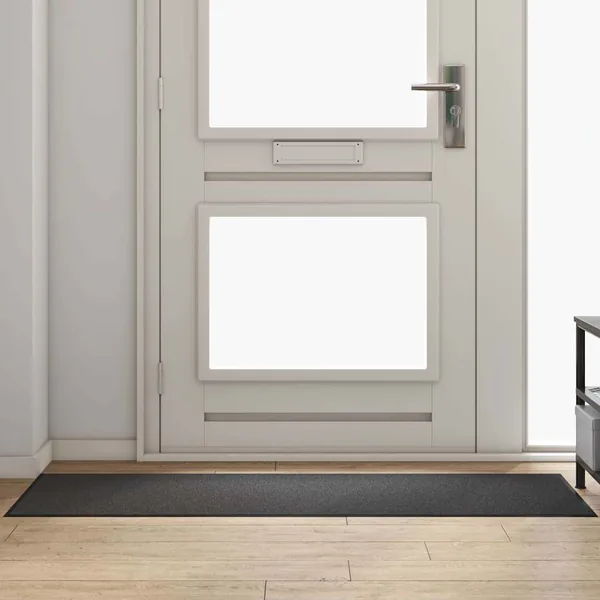 Tapis d'entrée Anthracite et noir 60 x 180 cm 100% Polyamide