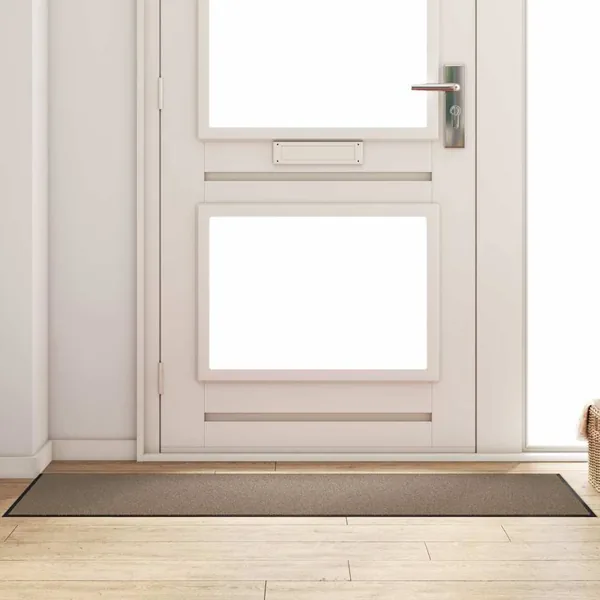 Tapis d'entrée Beige et Noir 60 x 180 cm 100% Polyamide
