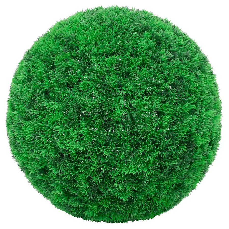 Boules de buis artificielles avec lumières LED 2 pcs vert 45 cm - 2