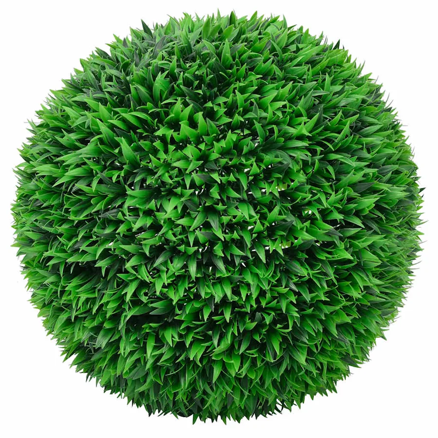 Boules de buis artificielles avec lumières LED 2 pcs vert 55 cm - 2